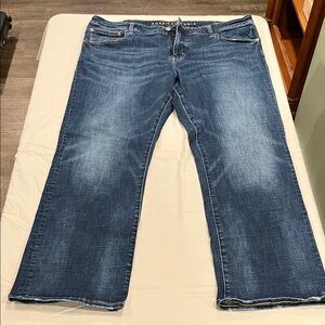 American Eagle Outfitters Men's Dark Blue Relaxed Jeans